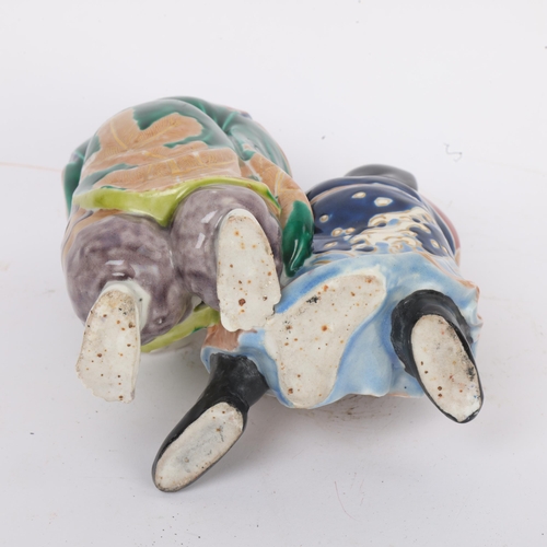 290 - A Japanese Kutani porcelain group, circa 1900, height 20cm