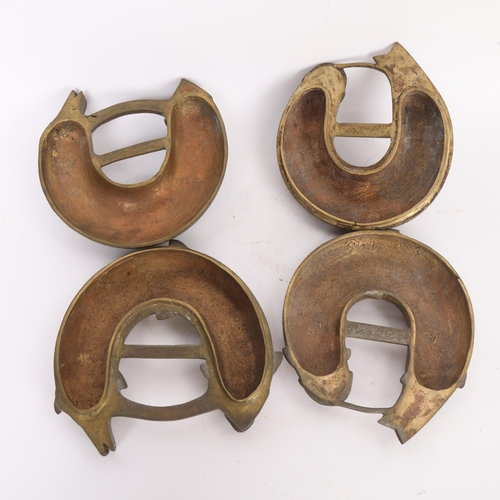 292 - A pair of unusual Chinese bronze boxes in the form of fish, length 18cm