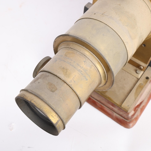 307 - THE DR RICHARD BAINES MAGIC LANTERN COLLECTION - a 19th century mahogany and brass cased magic lante... 