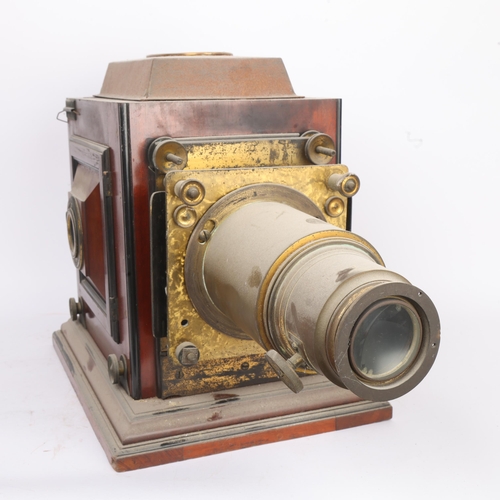 310 - THE DR RICHARD BAINES MAGIC LANTERN COLLECTION - a 19th century mahogany and brass cased magic lante... 