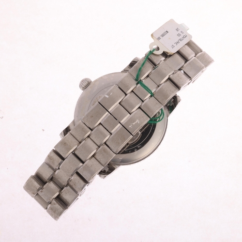 1042 - MONTBLANC - a stainless steel Meisterstuck Star automatic calendar bracelet watch, ref. 7073, silver... 