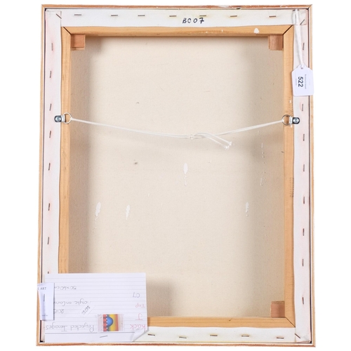 522 - Barrie Cook (1929 - 2020), Projected Images, 2015, acrylic on canvas, 50cm x 40cm, framed
