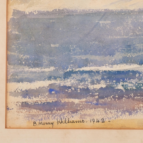 531 - B Moray Williams, Esja, mountain across the bay, north east of Reykjavik, 1942, watercolour, 23cm x ... 