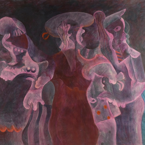 547 - Roland Jarvis (1926 - 2016), largescale abstract composition, oil on canvas, 122cm x 183cm (4' x 6')... 