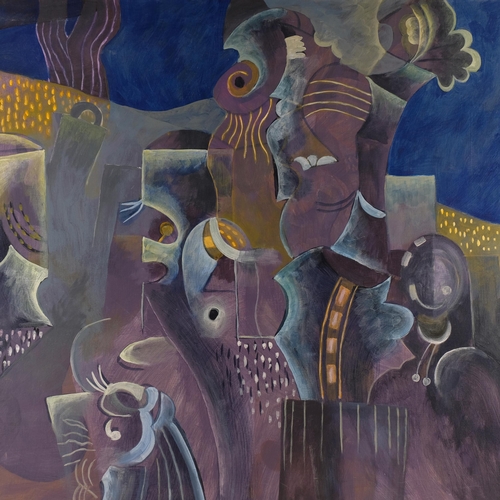 548 - Roland Jarvis (1926 - 2016), largescale abstract composition, oil on canvas, 134cm x 190cm (4'5