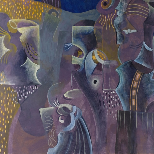 548 - Roland Jarvis (1926 - 2016), largescale abstract composition, oil on canvas, 134cm x 190cm (4'5
