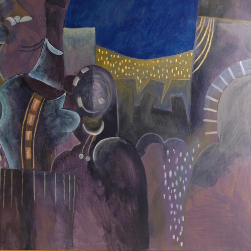 548 - Roland Jarvis (1926 - 2016), largescale abstract composition, oil on canvas, 134cm x 190cm (4'5