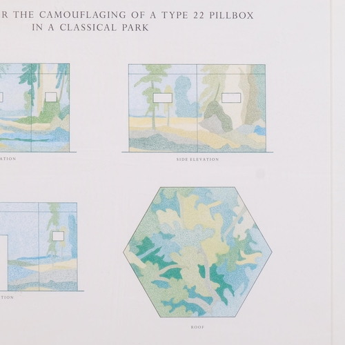 554 - Ian Hamilton Finlay, Proposal For The Camouflaging Of A Type 22 Pillbox In A Classical Park, 1988, p... 
