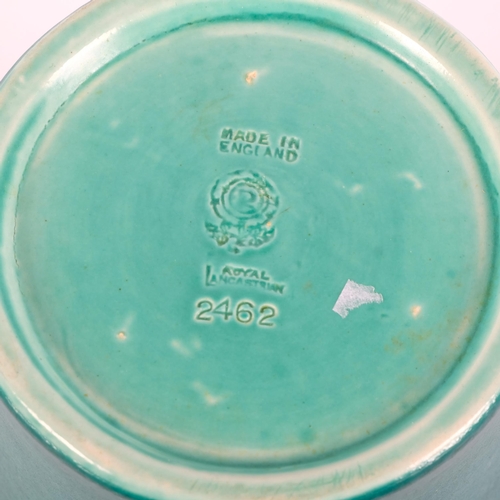 40 - Pilkingtons Royal Lancastrian jade green pottery vase, pattern 2462, H21cm