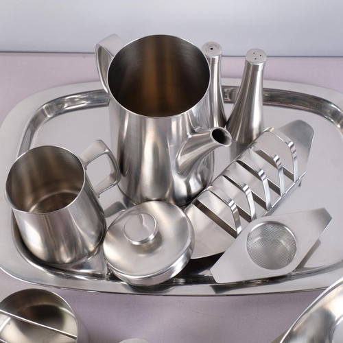 19 - ROBERT WELCH for Old Hall, a comprehensive set of stainless steel table ware, comprising an Avon tea... 