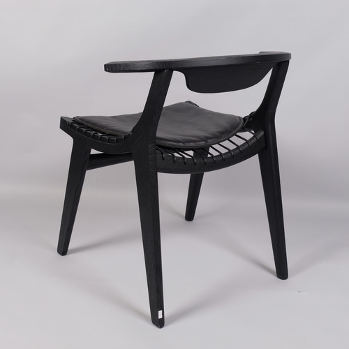 25 - A contemporary Klismos chair by ANTONIO CITTERIO for Knoll International, the natural black oak fram... 