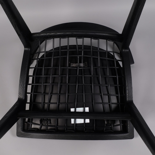 25 - A contemporary Klismos chair by ANTONIO CITTERIO for Knoll International, the natural black oak fram... 