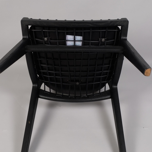 26 - A contemporary Klismos chair by ANTONIO CITTERIO for Knoll International, the natural black oak fram... 