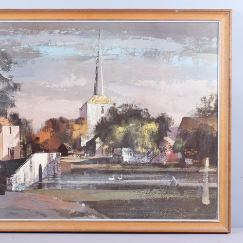 31 - After ROWLAND HILDER, a mid-century print of the ford at Eynsford, Kent, Royale Publications Ltd, 19... 