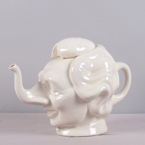 48 - Luck & Flaw, a Spitting Image tea pot modelled as a head of Margaret Thatcher, height 21cm