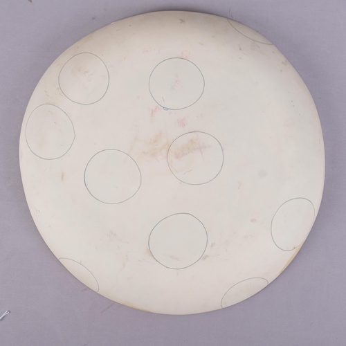 53 - SUSAN NEMETH (b.1957), British, a large multi-coloured porcelain bowl, no makers mark, 43cm diameter