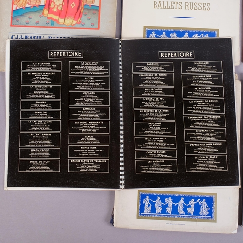 201 - Six 1930s Ballet Theatre programmes, including Col. de Basil’s Ballets Russes with plates of designs... 