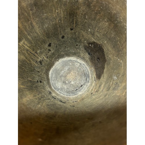 277 - A large Antique Continental rhino horn ceremonial cup, probably late 19th century, on unmarked white... 