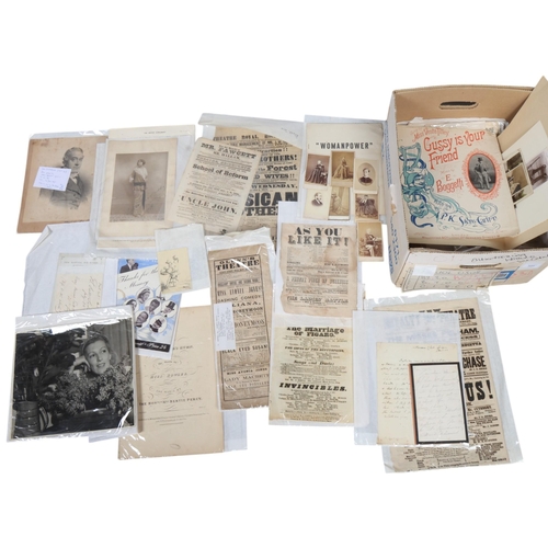 105 - A rich trove of ephemera relating to women in the theatre from the Victorian era into the mid-twenti... 
