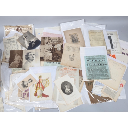 107 - A rich trove of ephemera relating to women in the theatre from the Victorian era into the mid-twenti... 