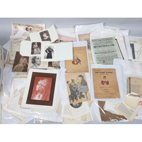107 - A rich trove of ephemera relating to women in the theatre from the Victorian era into the mid-twenti... 