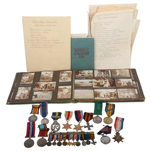 390 - A South African family medal group spanning South African War (1899-1902), First and Second World Wa... 
