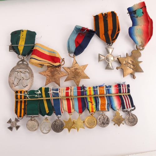 390 - A South African family medal group spanning South African War (1899-1902), First and Second World Wa... 