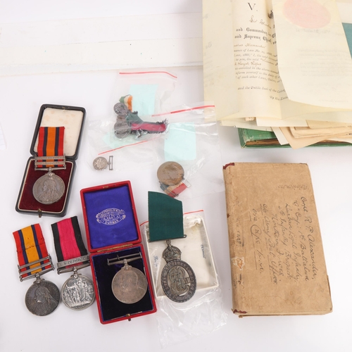 390 - A South African family medal group spanning South African War (1899-1902), First and Second World Wa... 