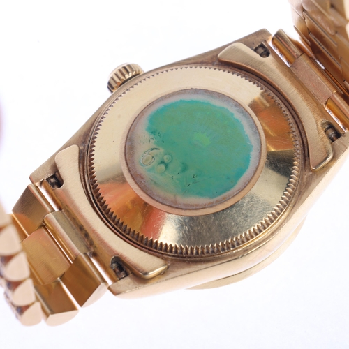 1038 - ROLEX - a mid-size 18ct gold after market diamond Datejust automatic calendar bracelet watch, ref. 6... 