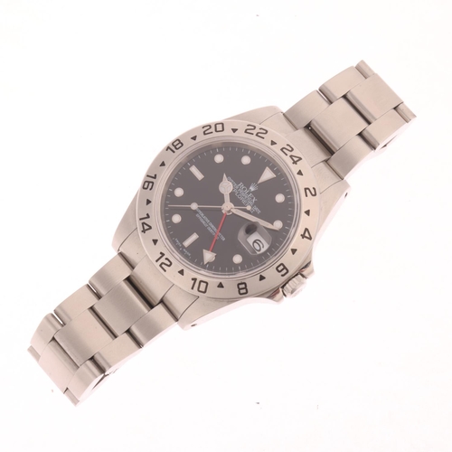 1002 - ROLEX - a stainless steel Explorer II Oyster Perpetual Date automatic calendar bracelet watch, ref. ... 