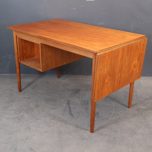 2005 - Arne Vodder for H. Sigh & Son - A mid 20th century teak desk, the sliding top extendable with single... 
