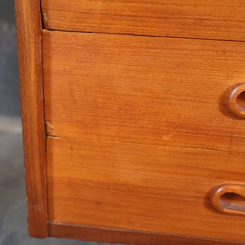 2005 - Arne Vodder for H. Sigh & Son - A mid 20th century teak desk, the sliding top extendable with single... 