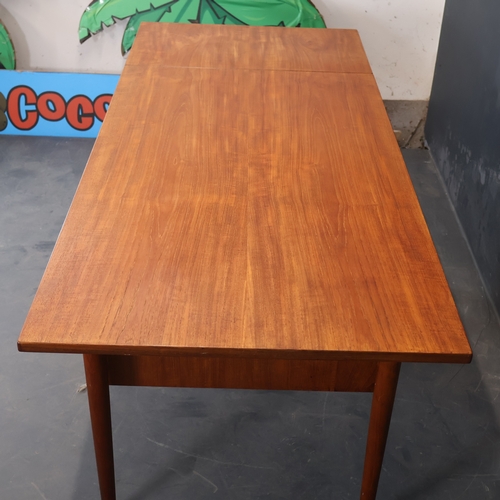 2005 - Arne Vodder for H. Sigh & Son - A mid 20th century teak desk, the sliding top extendable with single... 