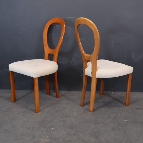 2006 - A set of six mid-century Wilhelm Knoll, Germany, loop back dining chairs in lacquered birch, designe... 