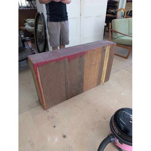 2001 - A 19th Century Apothecary cabinet in pine and mahogany, with eighteen drawers and hand painted decor... 