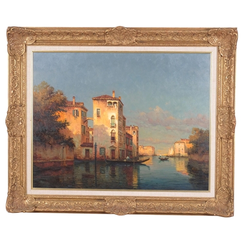 Colette Bouvard (1941 - 1996), An Enchanted Evening On The Canals Of Venice, oil on canvas, 50cm x 65cm, framed, provenance: Stacy-Marks Ltd Eastbourne