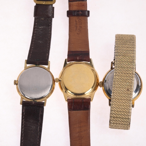 1040 - 3 wristwatches, comprising 2 x Rotary, and 1 x Helbros automatic (3)