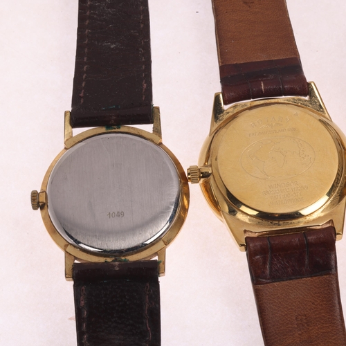 1040 - 3 wristwatches, comprising 2 x Rotary, and 1 x Helbros automatic (3)