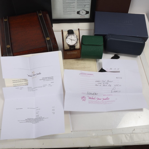 1000 - BREMONT - a stainless steel Limited Edition 'Victory' automatic chronograph wristwatch, circa 2012, ... 