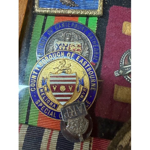 326 - A group of Great War Service medals and miniatures, awarded to Lieut F J Danby-Hunter 1503, includin... 