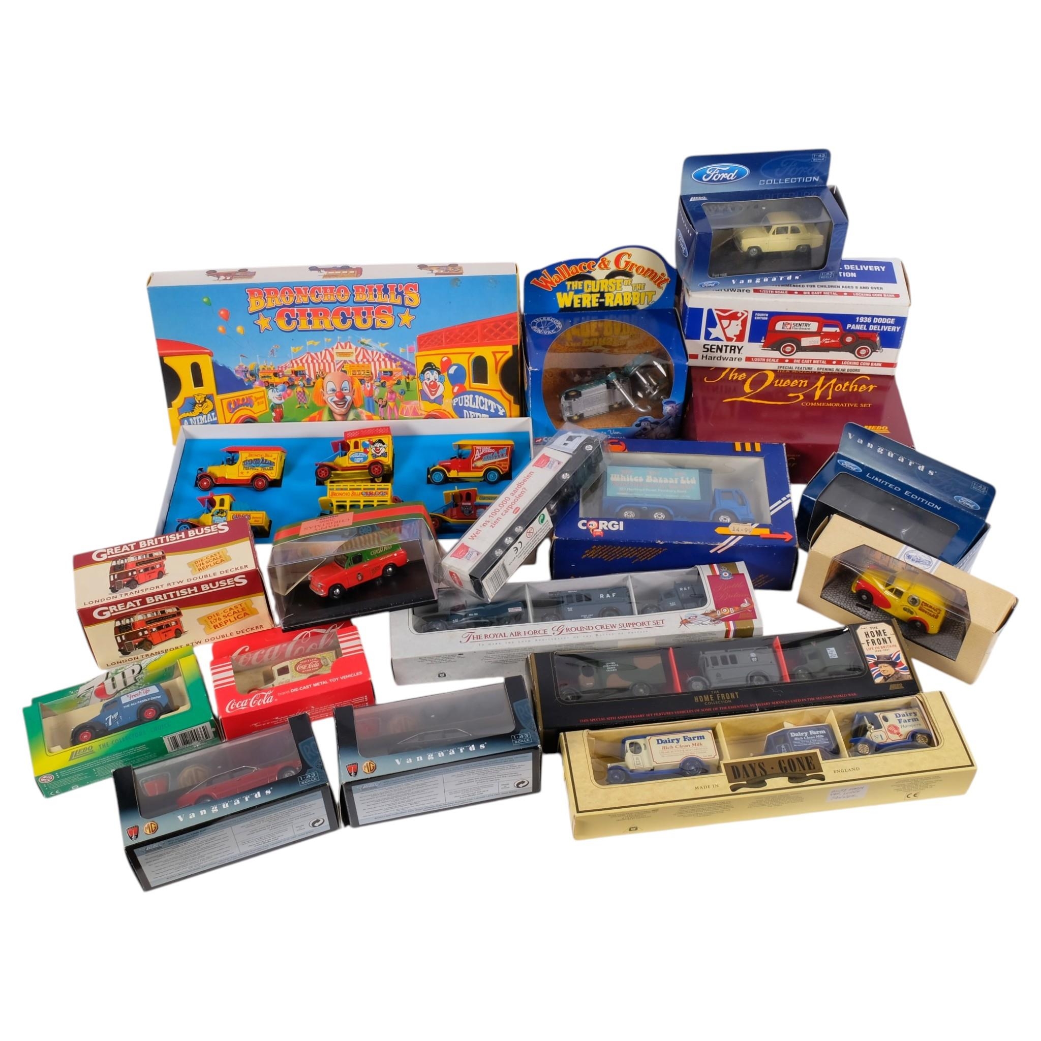 A selection of various toy vehicles, some boxed, examples including a ...