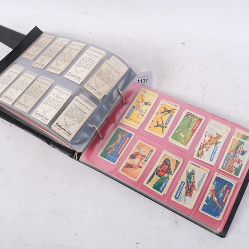 An album of cigarette cards, many complete sets, various issuers ...