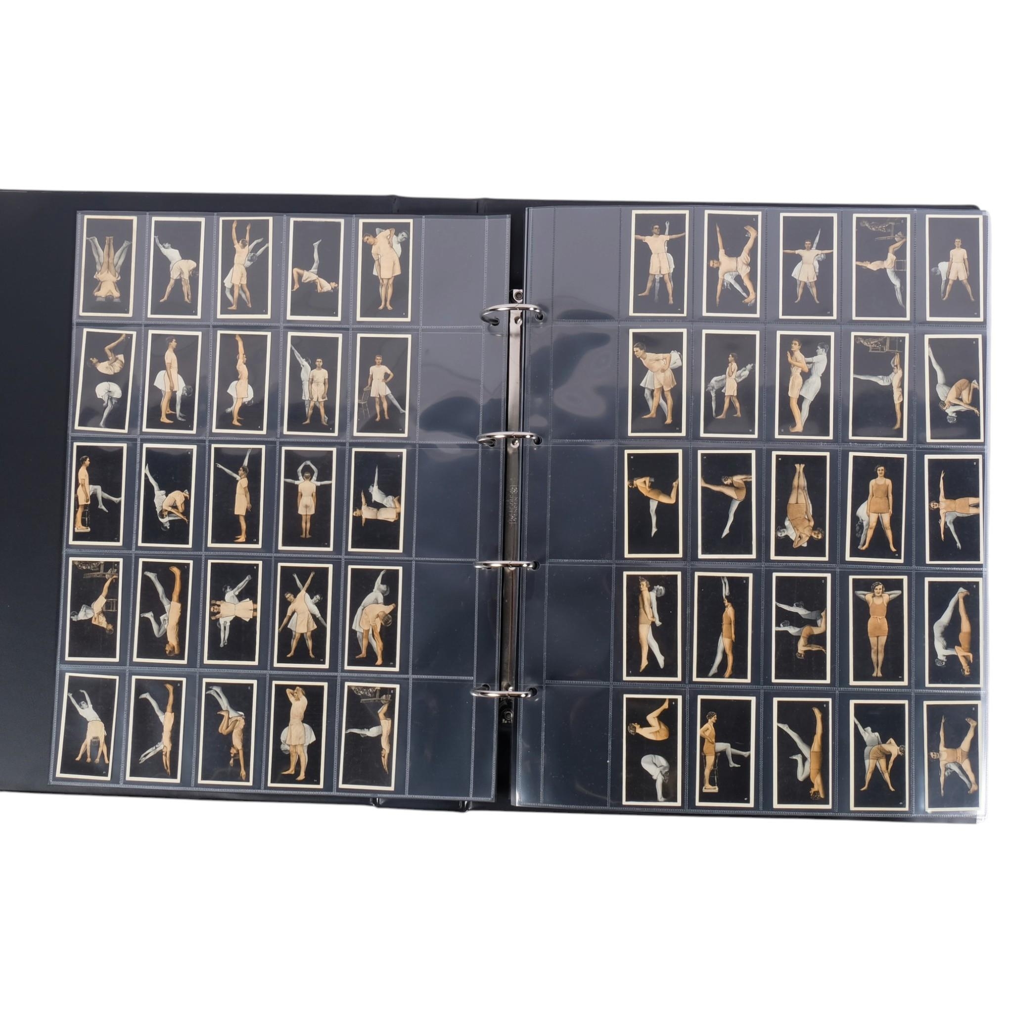 A large album of cigarette cards, including complete sets, these issued ...