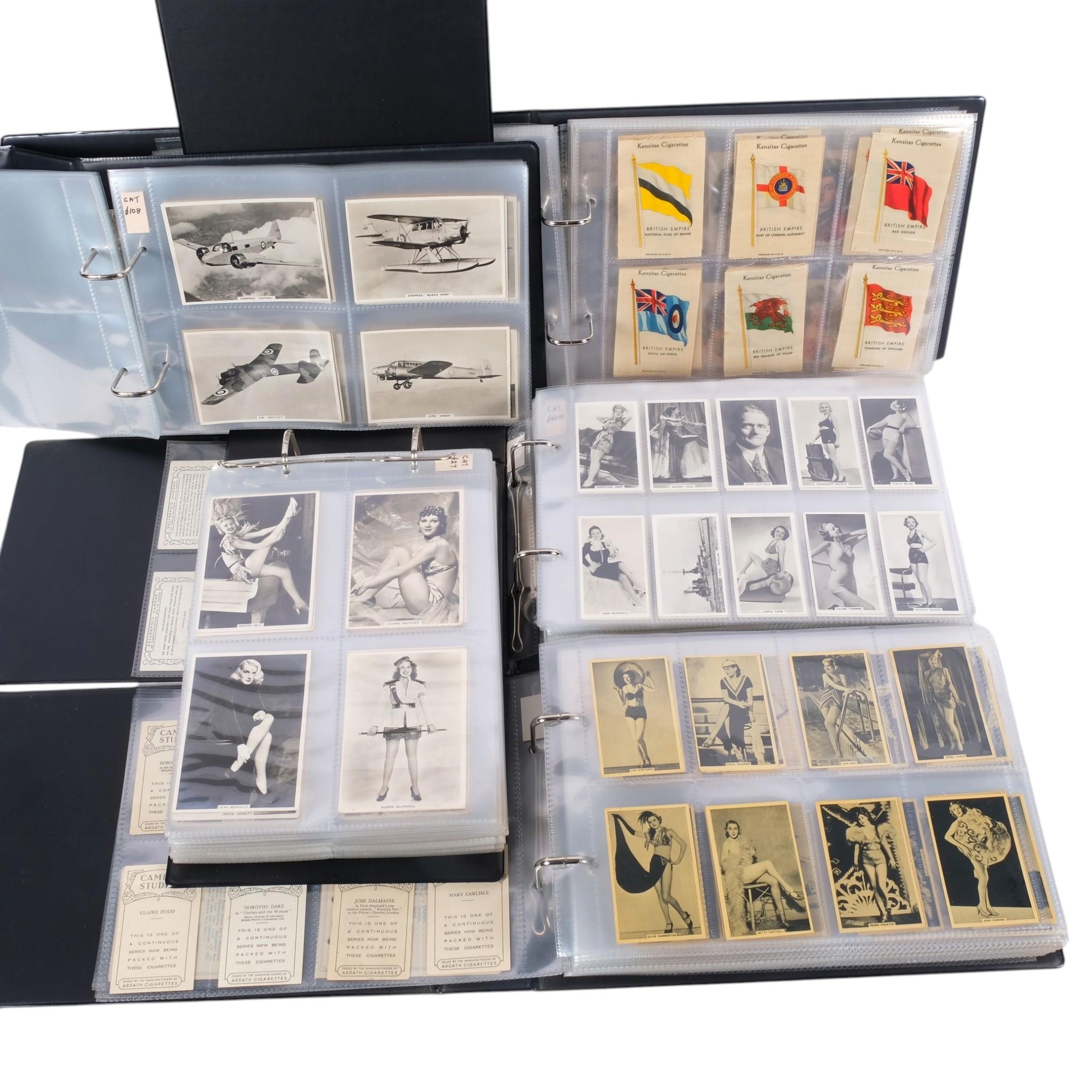 5 albums of cigarette cards, mainly in complete sets, mostly issued by ...