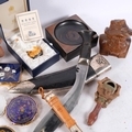 A collection of interesting items, including presentation Kukri knife ...