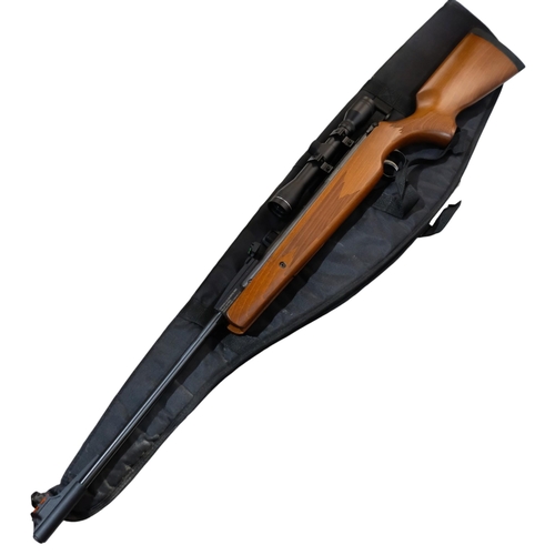 A Remington Express .22 caliber air rifle, with soft carry case