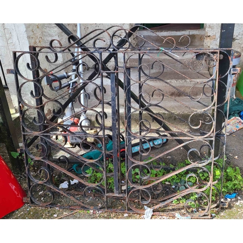 11 - Two decorative wrought iron gates