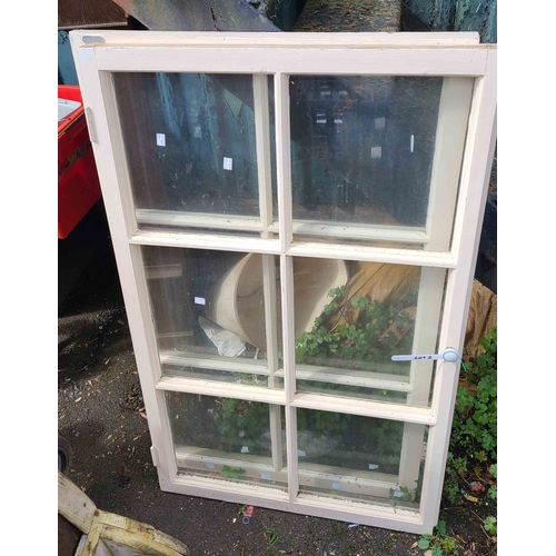 2 - A pair of white painted pine glazed doors -