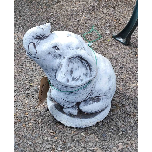 4 - A cast concrete garden statue of elephant form