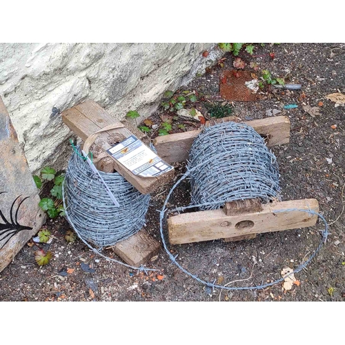 52 - Two rolls of Tornado high tensile 1.60mm barbed wire
